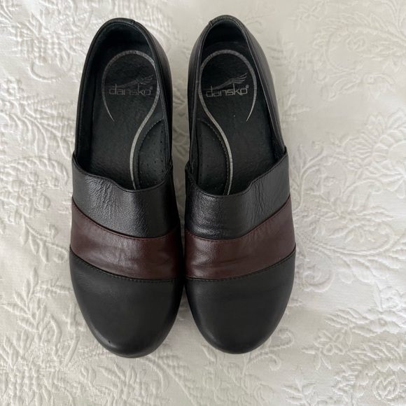 Dansko Tenley Black & Brown comfort Slip-On Clog EU 38 Size US 7.5 - Picture 3 of 7
